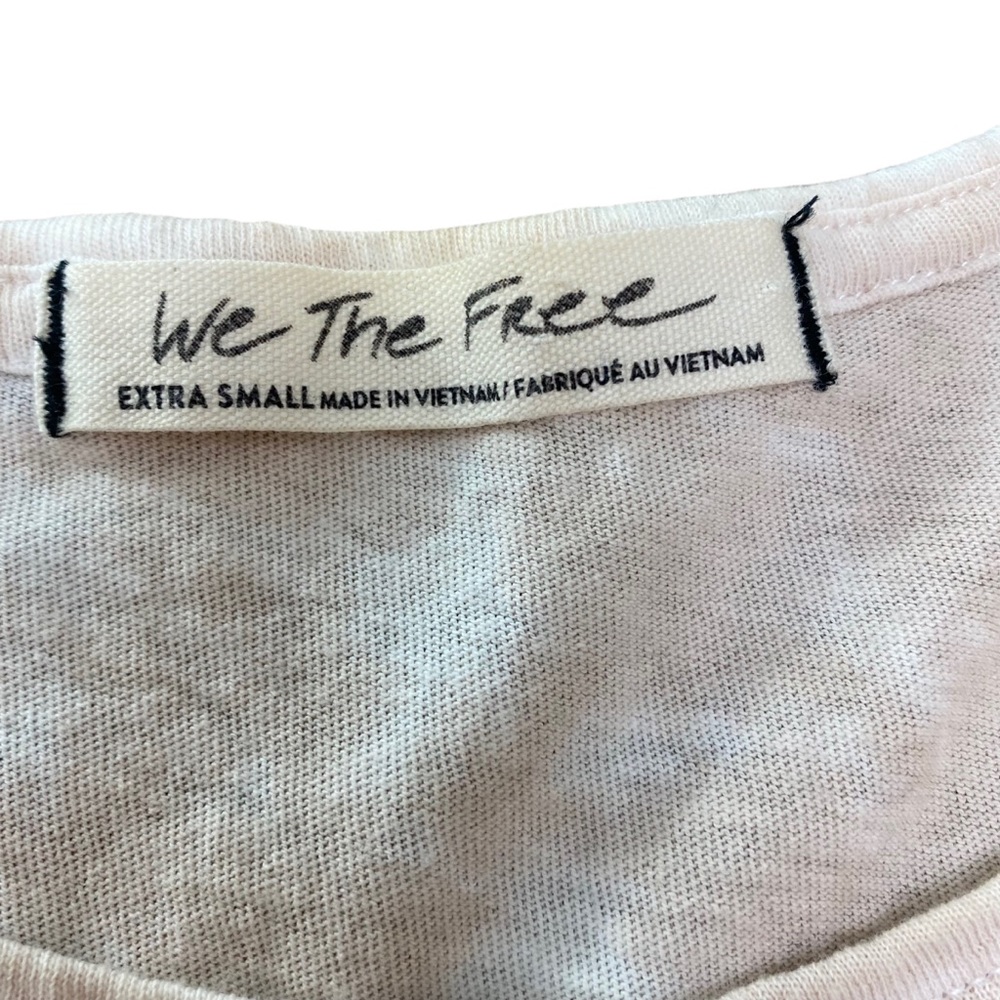 FREE PEOPLE Anytime tank top tie-dye hibiscus pink Extra Small - Picture 8 of 11